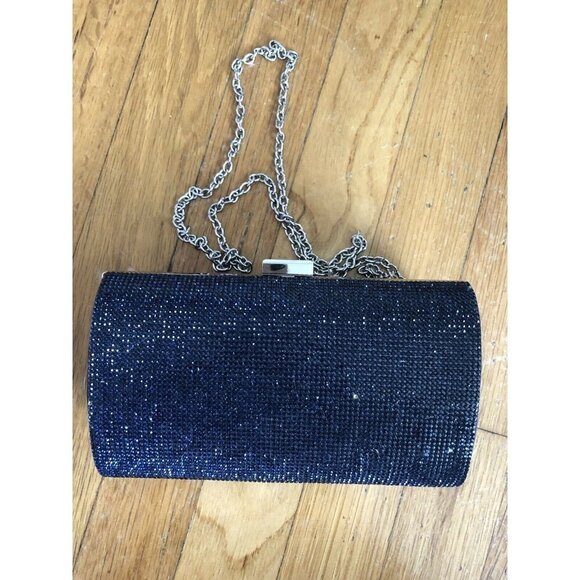 Inc International Crossbody Party Navy Crystal Bag - Picture 1 of 2